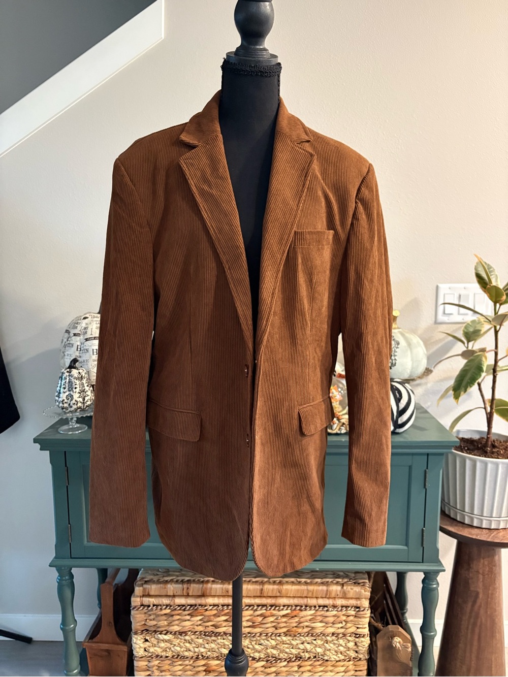 Men's Brown Corduroy Sport Coat Blazer